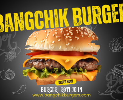 Print Sticker Stall Burger Black and Elegent  Harga Kilang Rm3.50 Sekaki