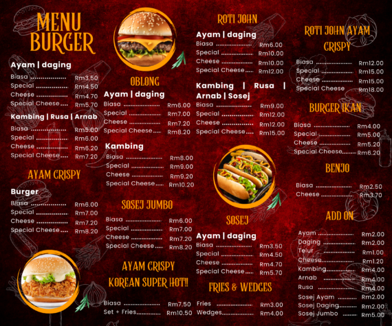 Menu Burger | Roti John | Oblong - Image 3